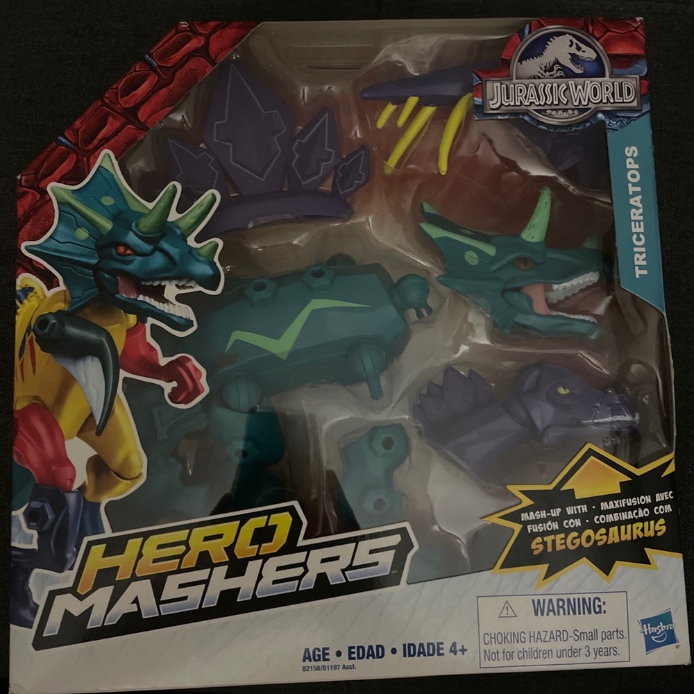 Jurassic World Hero Mashers Stegosaurus/Triceratops (Stego-Ceratops) 2015 NIB